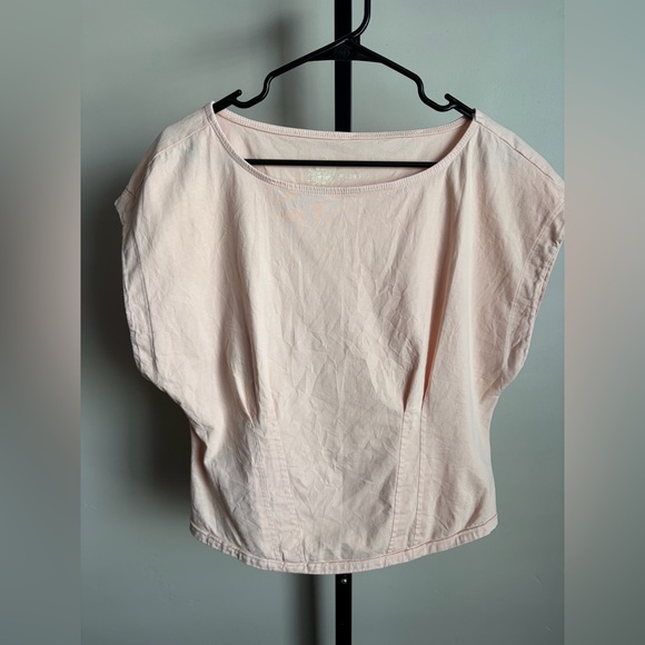 Pilcro by Anthropologie Corset Tee in Peach with Cap Sleeves - Picture 2 of 4